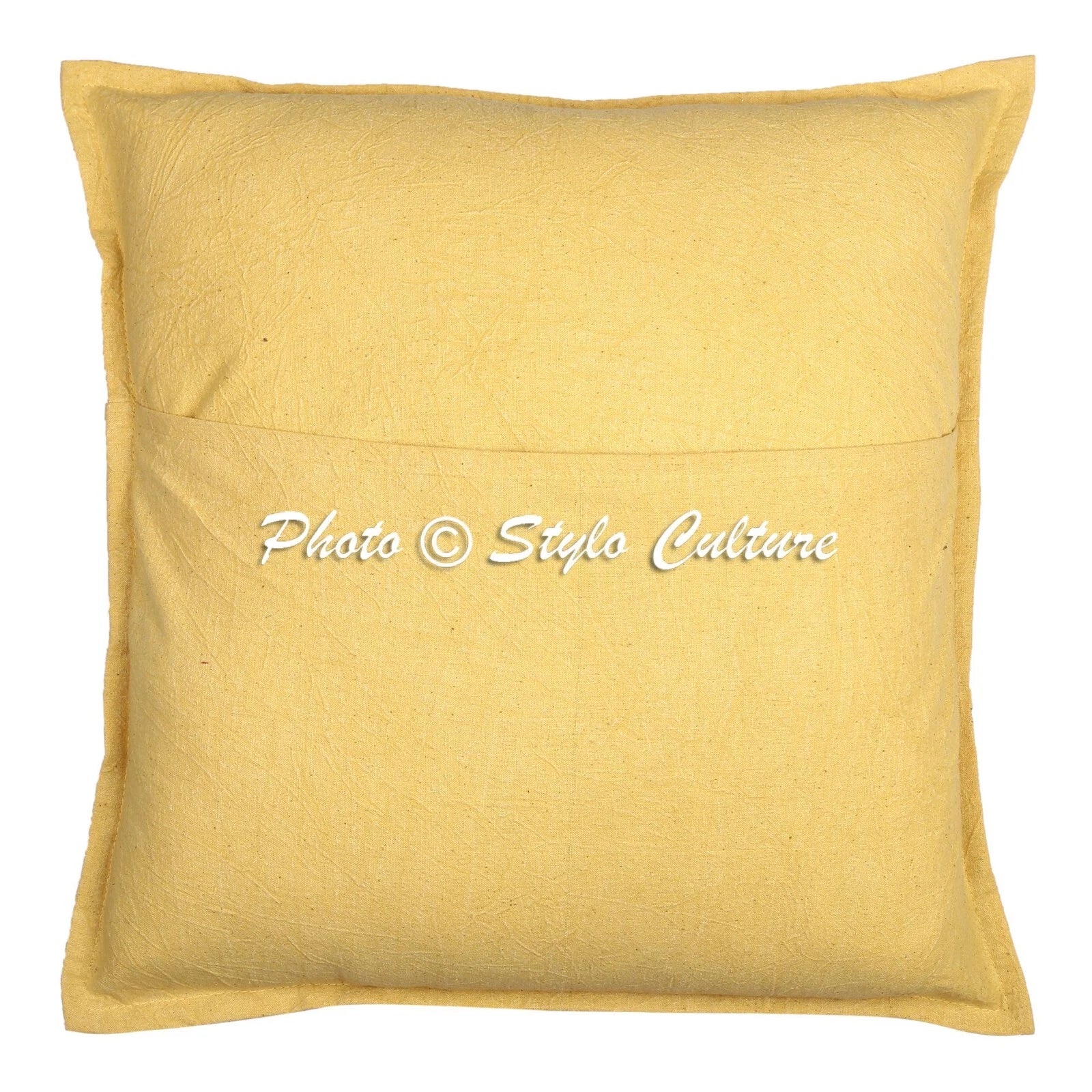 Ethnic Cushion Cover Boho Embroidered 40 x 40 cm Hippie Sofa Car Pillow Case