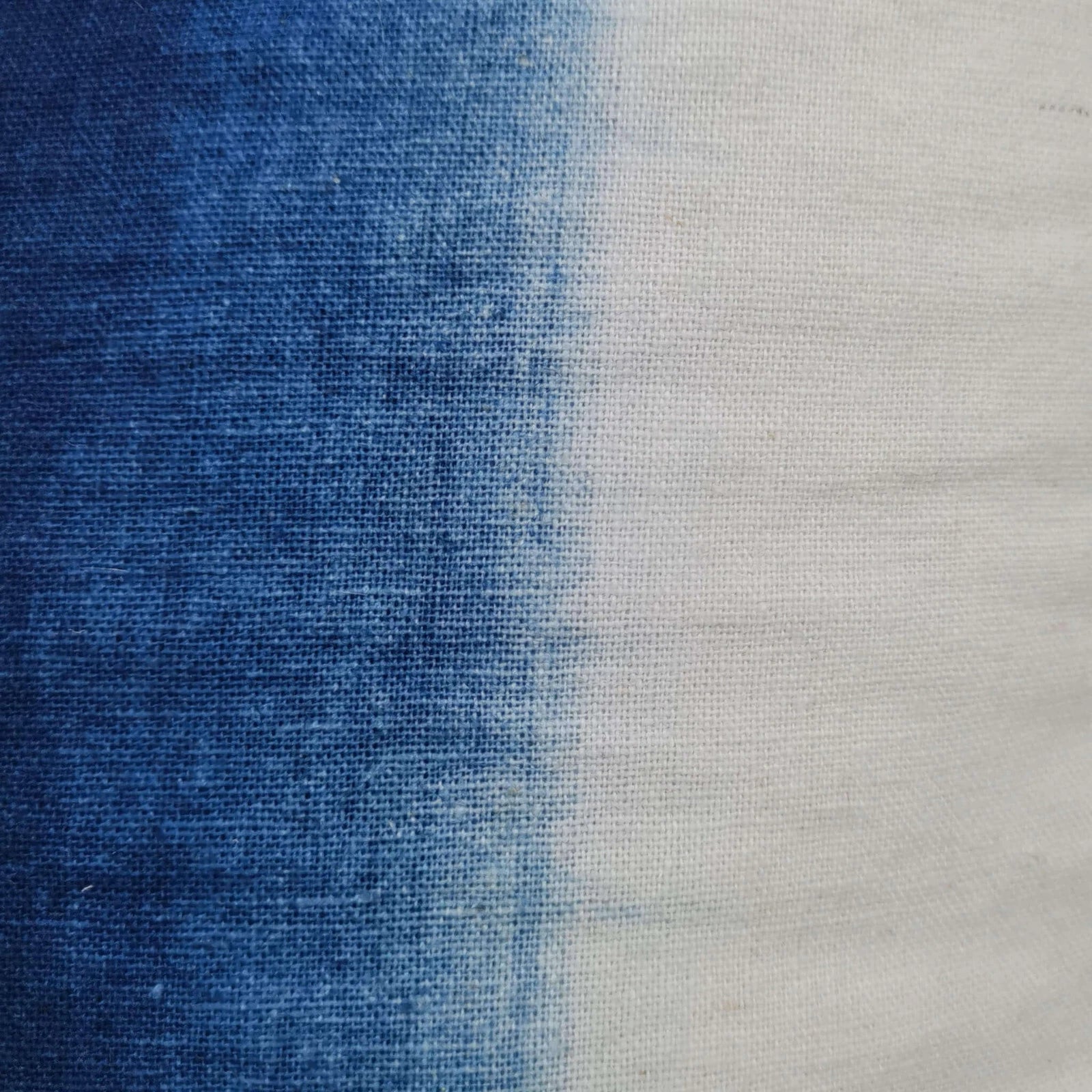 Indigo Shibori Pillowcase, Throw Cushion Cover, Tie Dye Heavy Cotton Linen 18''