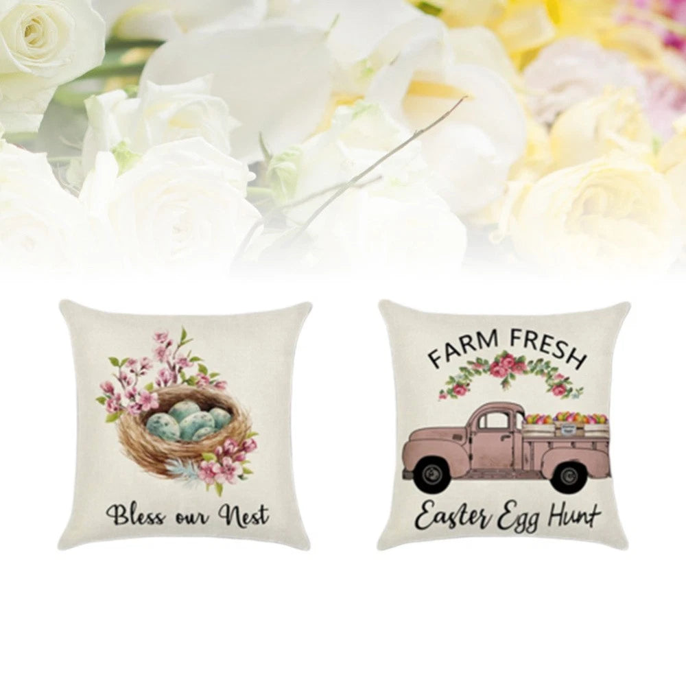 4 Pcs Square Cushion Cover Couch Pillow Cases Throw Cushion Cover