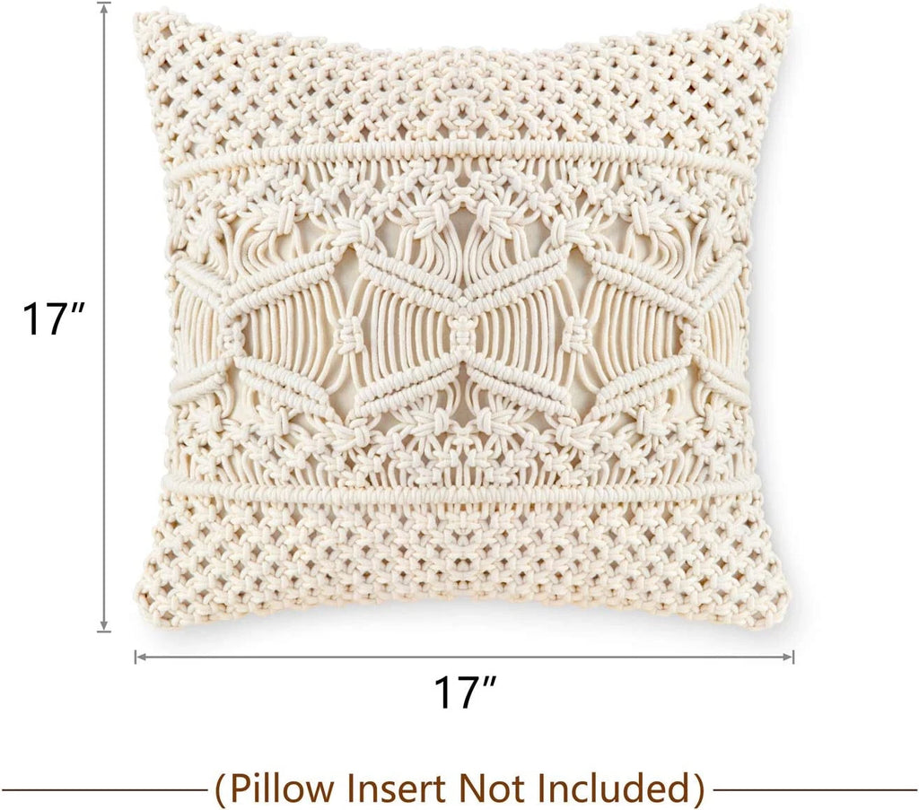 NWT Mkono Throw Pillow Cover Macrame Cushion Case (NO Inserts) 2p Set