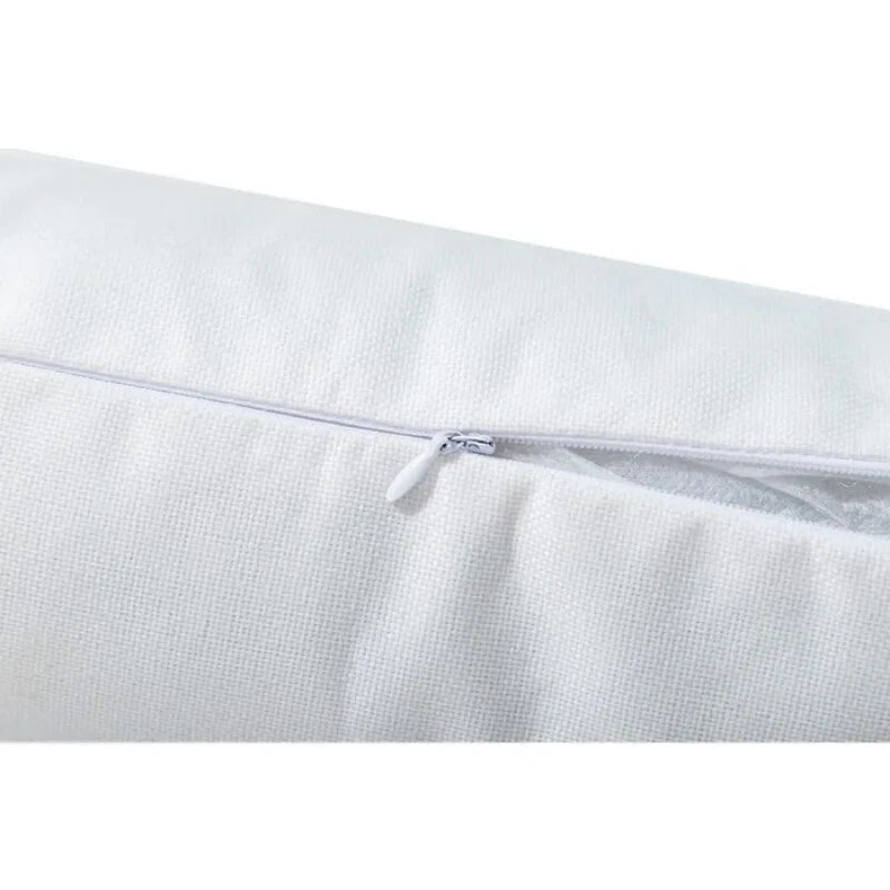 50pcs 40x40cm Blank White Linen Sublimation Blank Pillow Case Sofa Cushion Cover