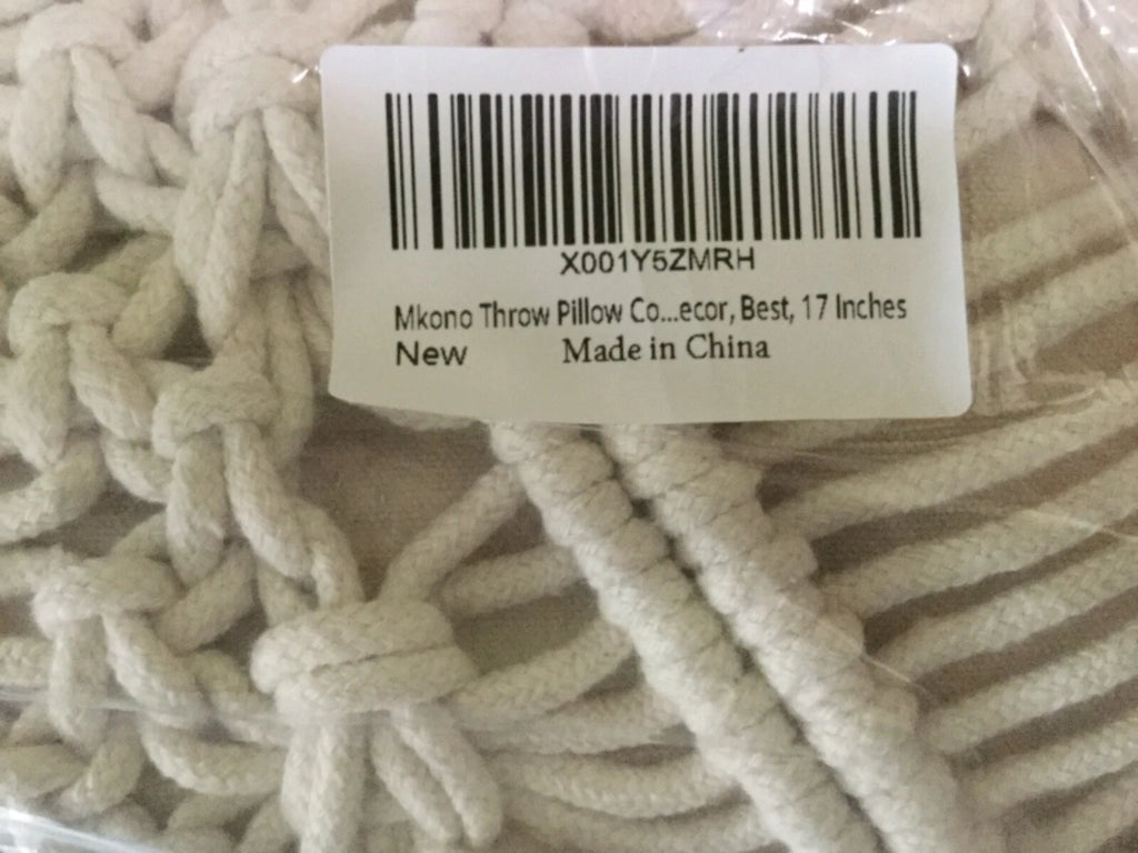 NWT Mkono Throw Pillow Cover Macrame Cushion Case (NO Inserts) 2p Set