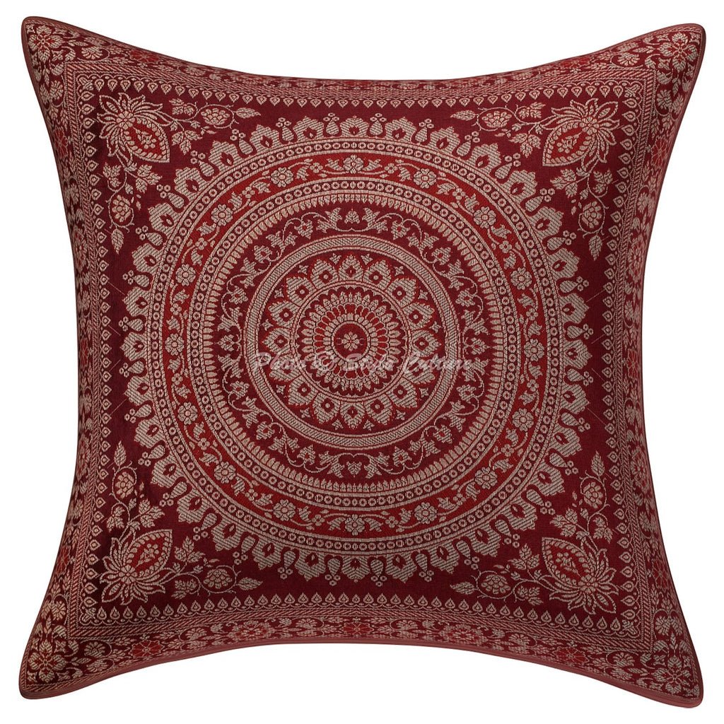 Cushion Cover Boho Brocade Jacquard 16 x 16 in Hippie Sofa Car Pillow Case