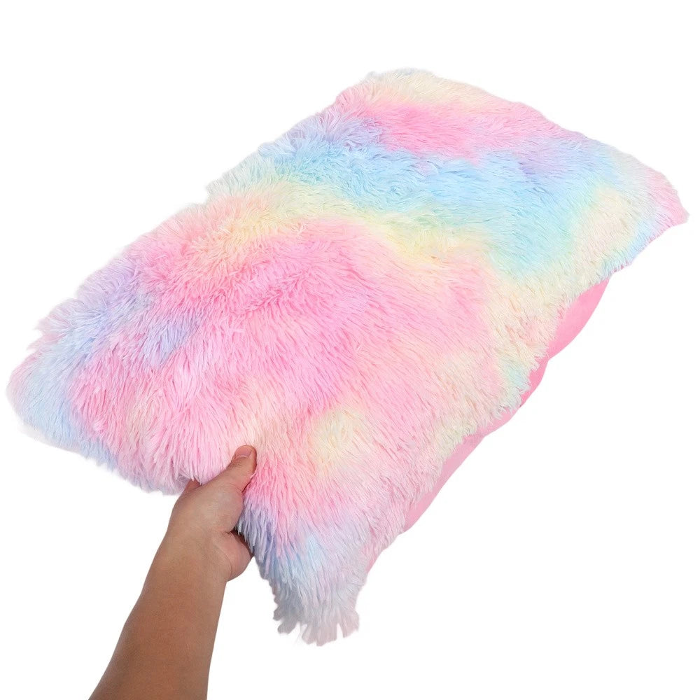 Plush Pillowcase Shaggy Fleece Cases Fluffy Cushion Cover Couch Covers