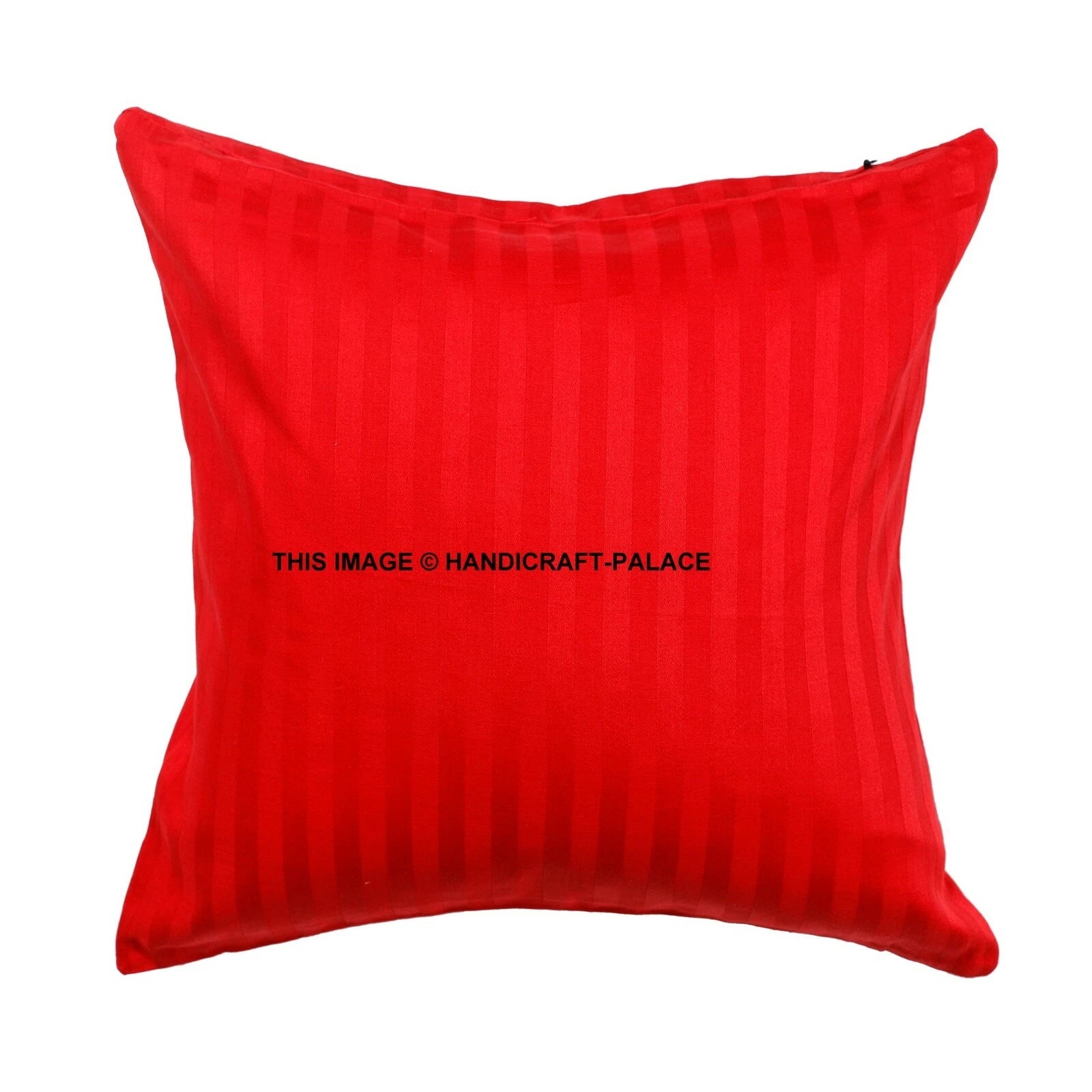 5 PC Satin Plain Solid Pillow Case Bed Sofa Waist Cushion Cover Throw Home Decor
