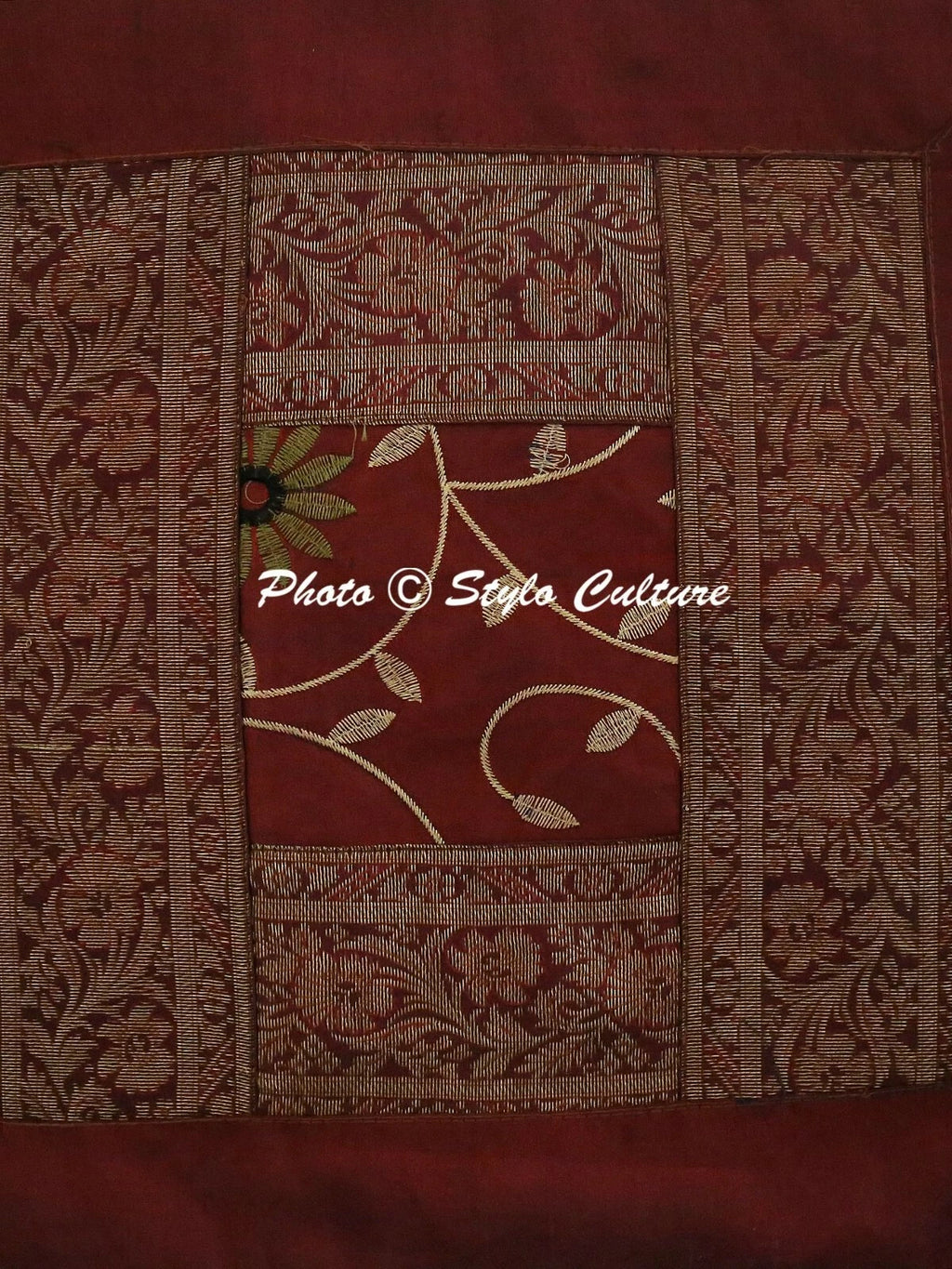 Indian Brocade Silk Cushion Cover Handmade Bedding Sofa Pillow Case Cover Throw
