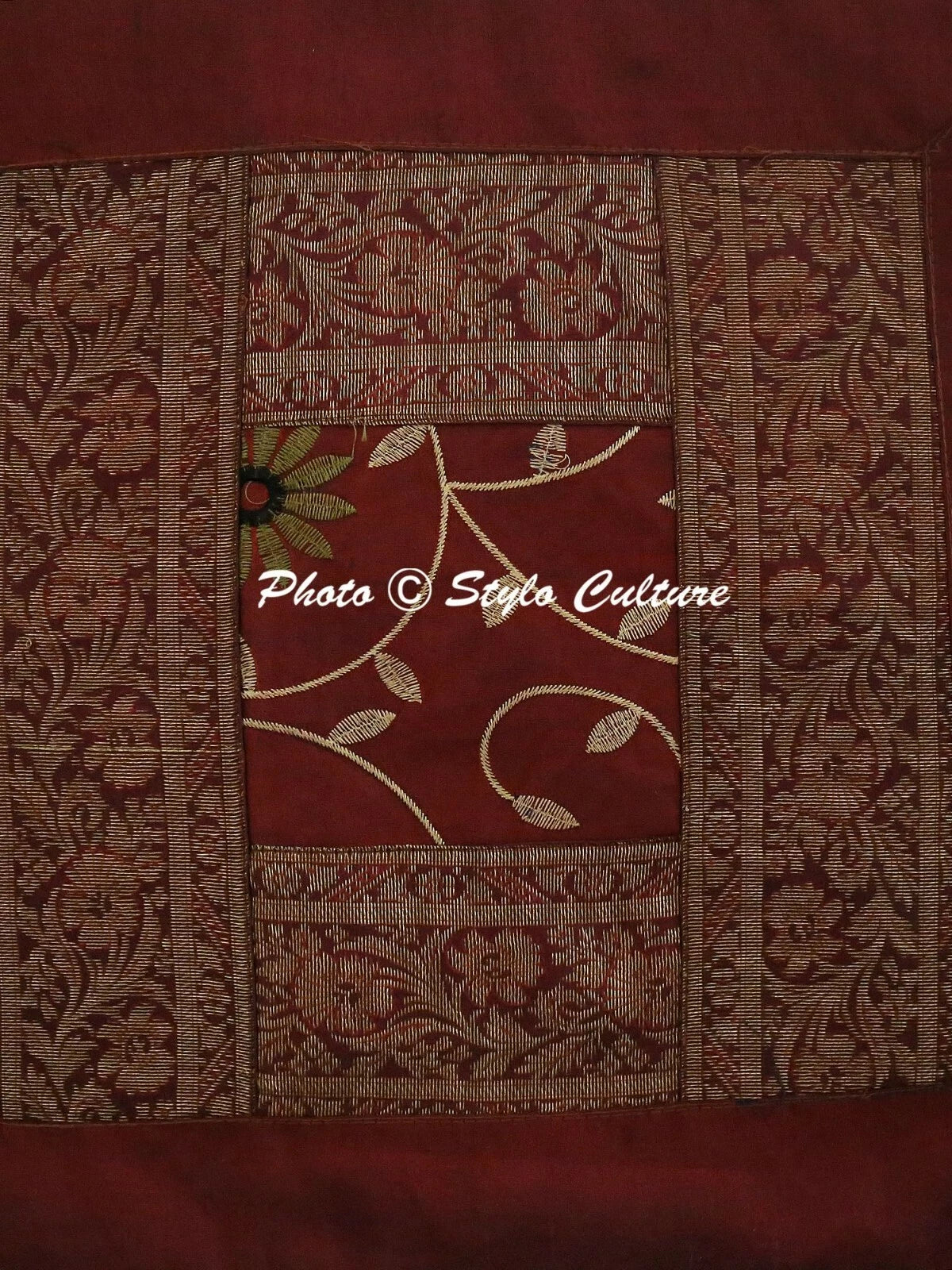 Indian Brocade Silk Cushion Cover Handmade Bedding Sofa Pillow Case Cover Throw