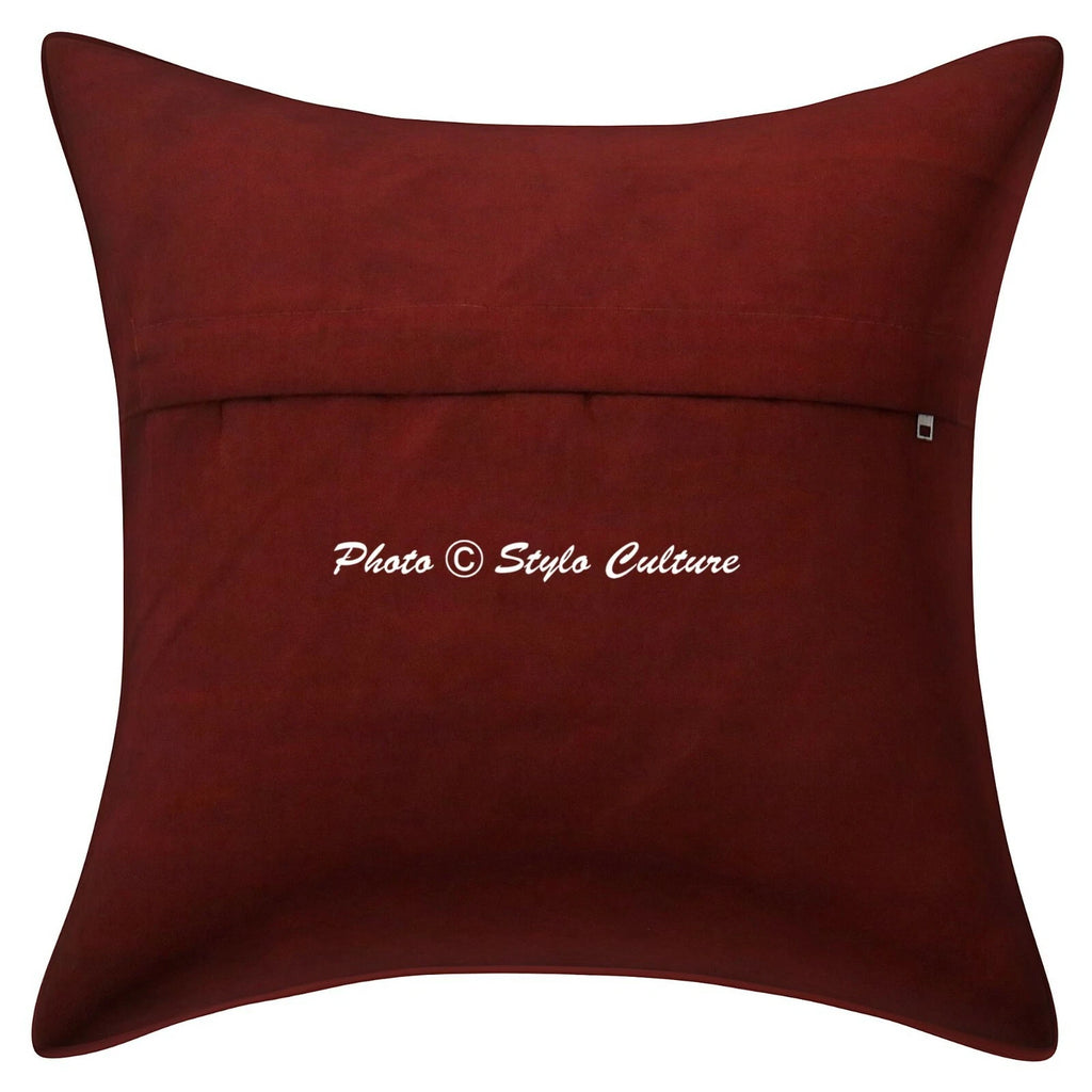 Indian Brocade Silk Cushion Cover Handmade Bedding Sofa Pillow Case Cover Throw