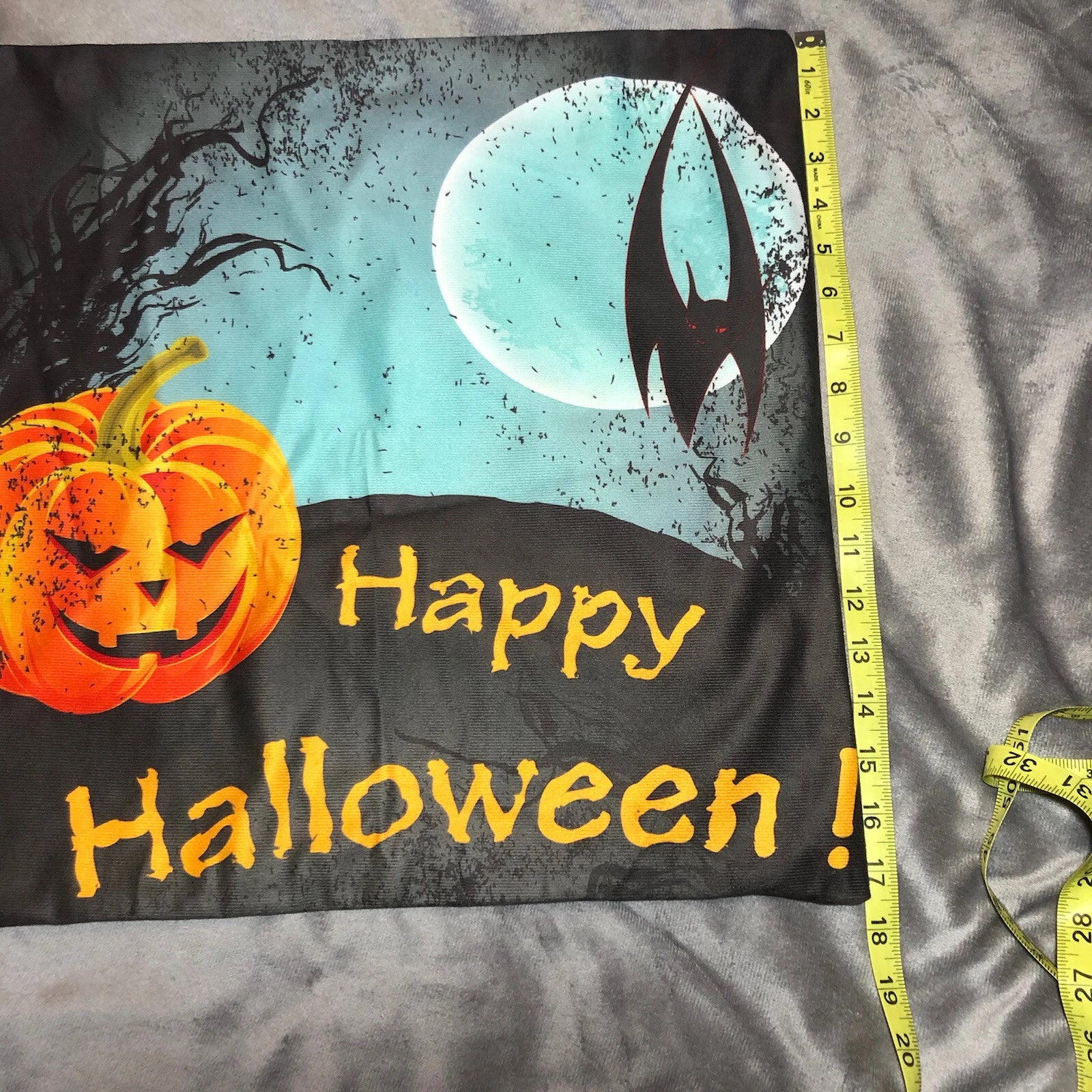 Set Of 3 Halloween Pillow Cases Double Sided Sofa Pumpkin Throw Cushion Cover