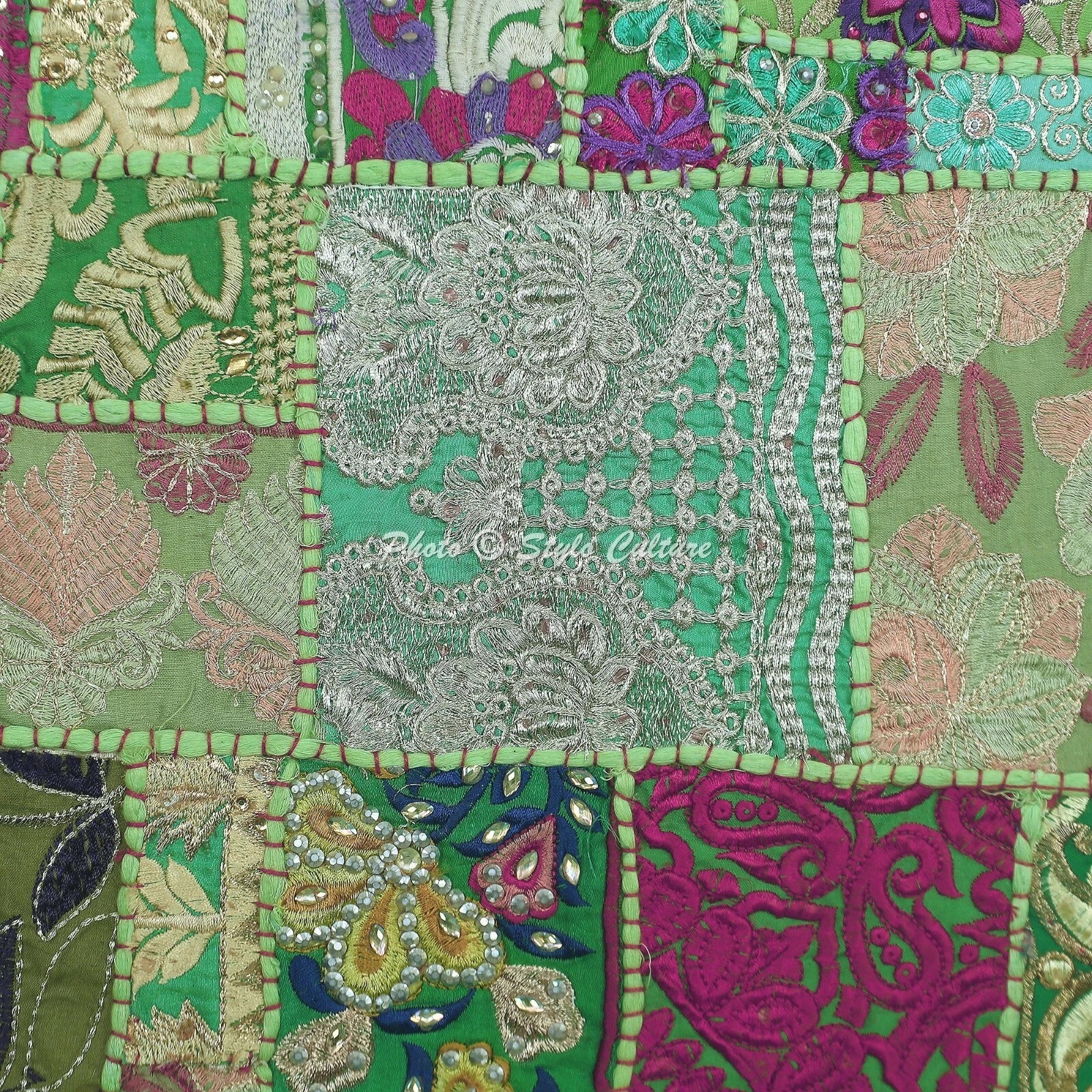 Vintage Cushion Cover Patchwork Throw Ethnic Pillow Case Hippie Gypsy Home Decor