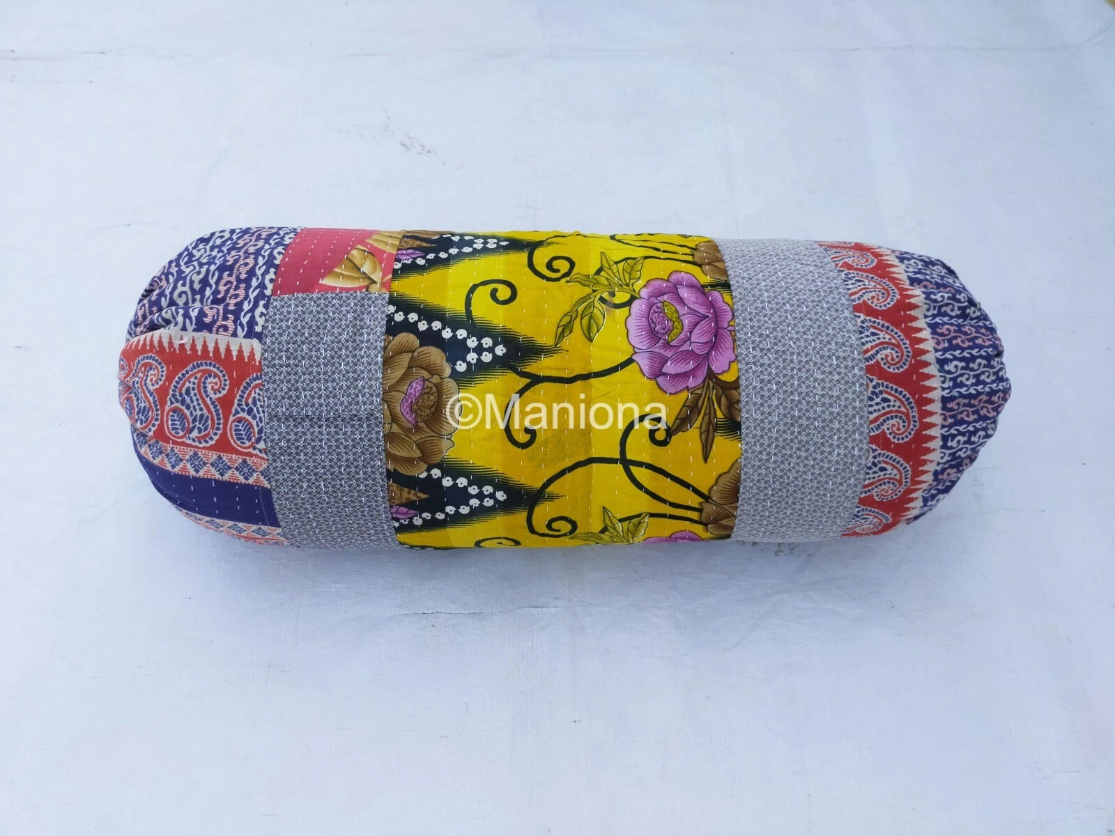 Assorated Bolster Sofa Bed Cover Decorative Kantha Vintage Cotton Cushon Bolster