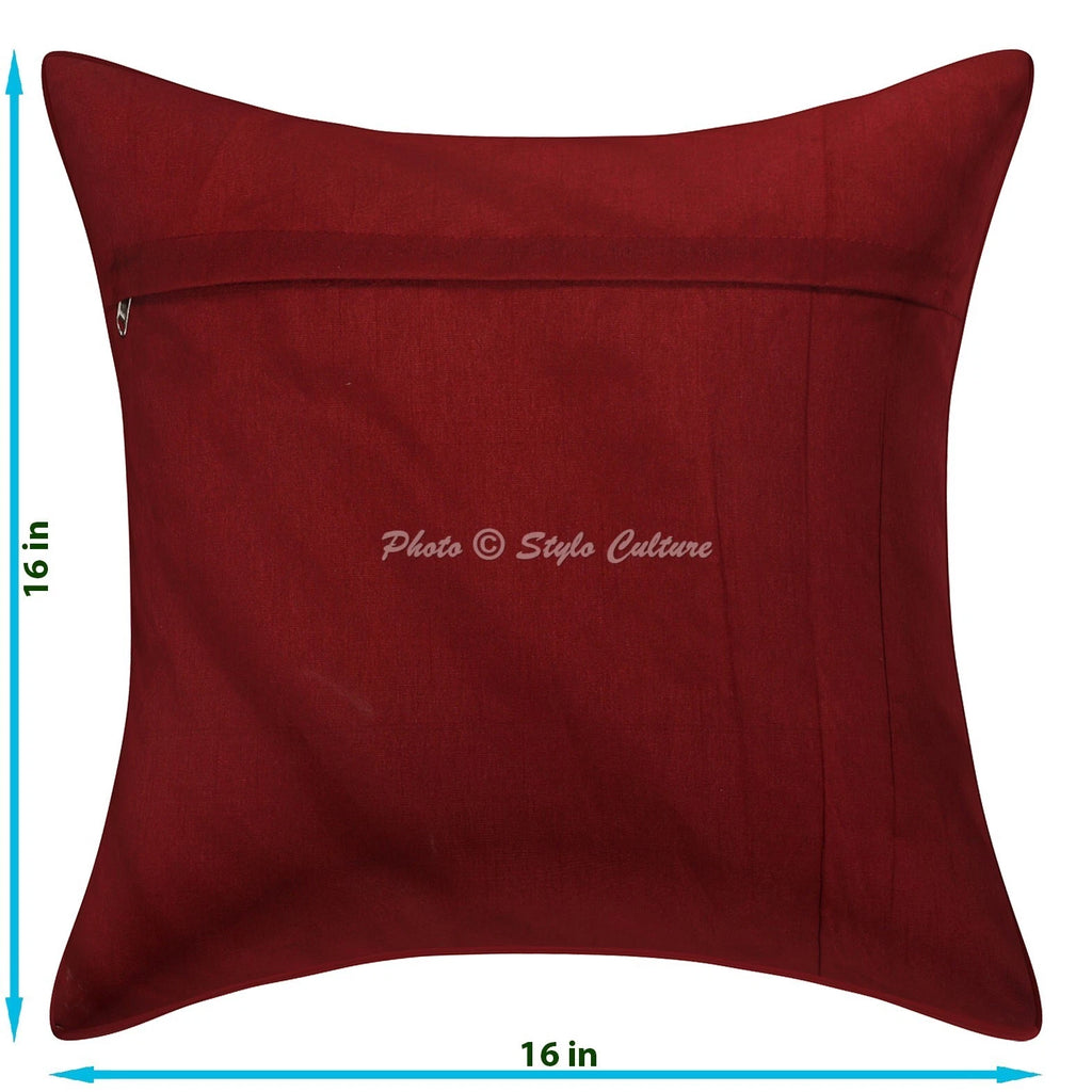 Cushion Cover Boho Brocade Jacquard 16 x 16 in Hippie Sofa Car Pillow Case