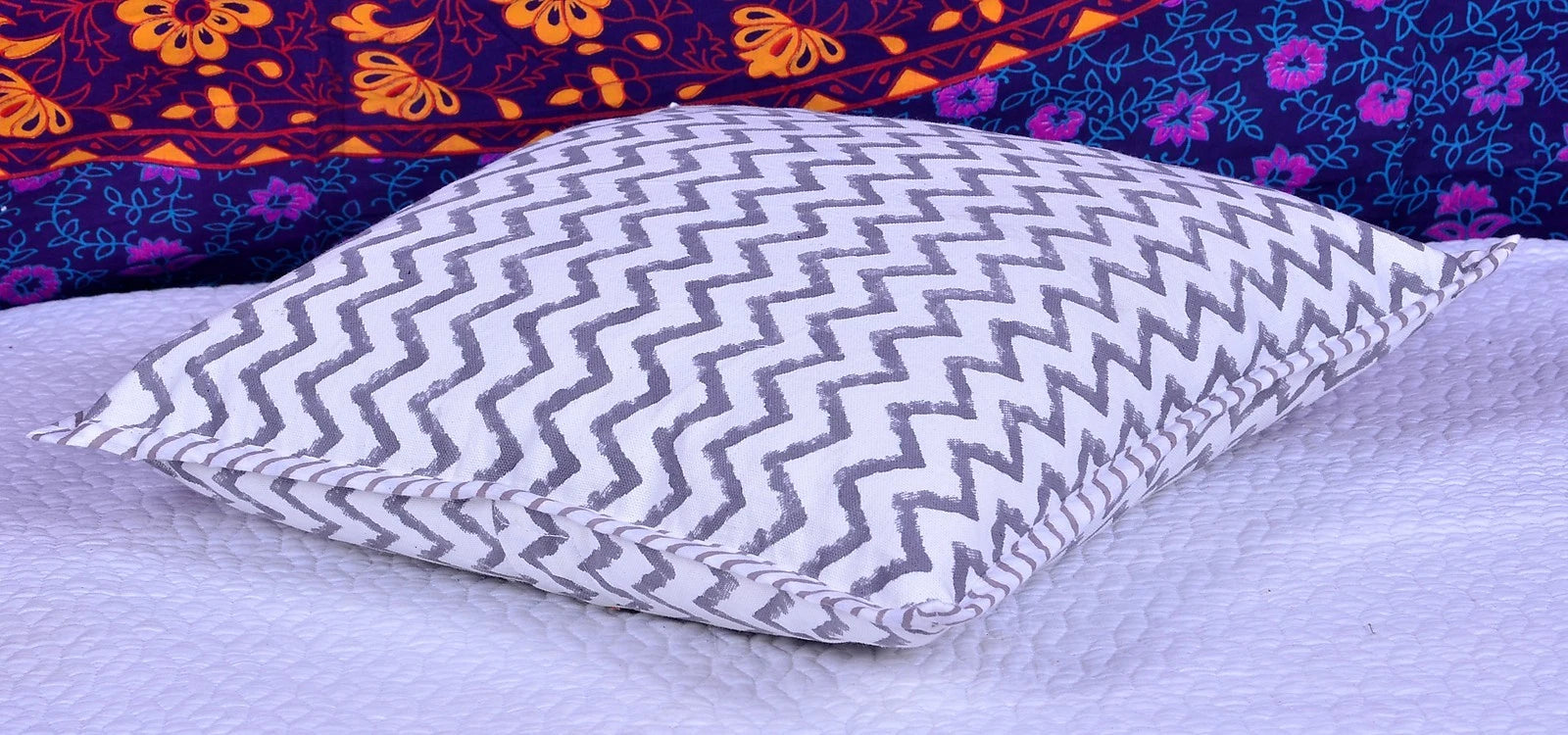 Indian Cotton Cushion Cover Home Decor Sofa Sham Pillow Cushion Case Bedding Dec