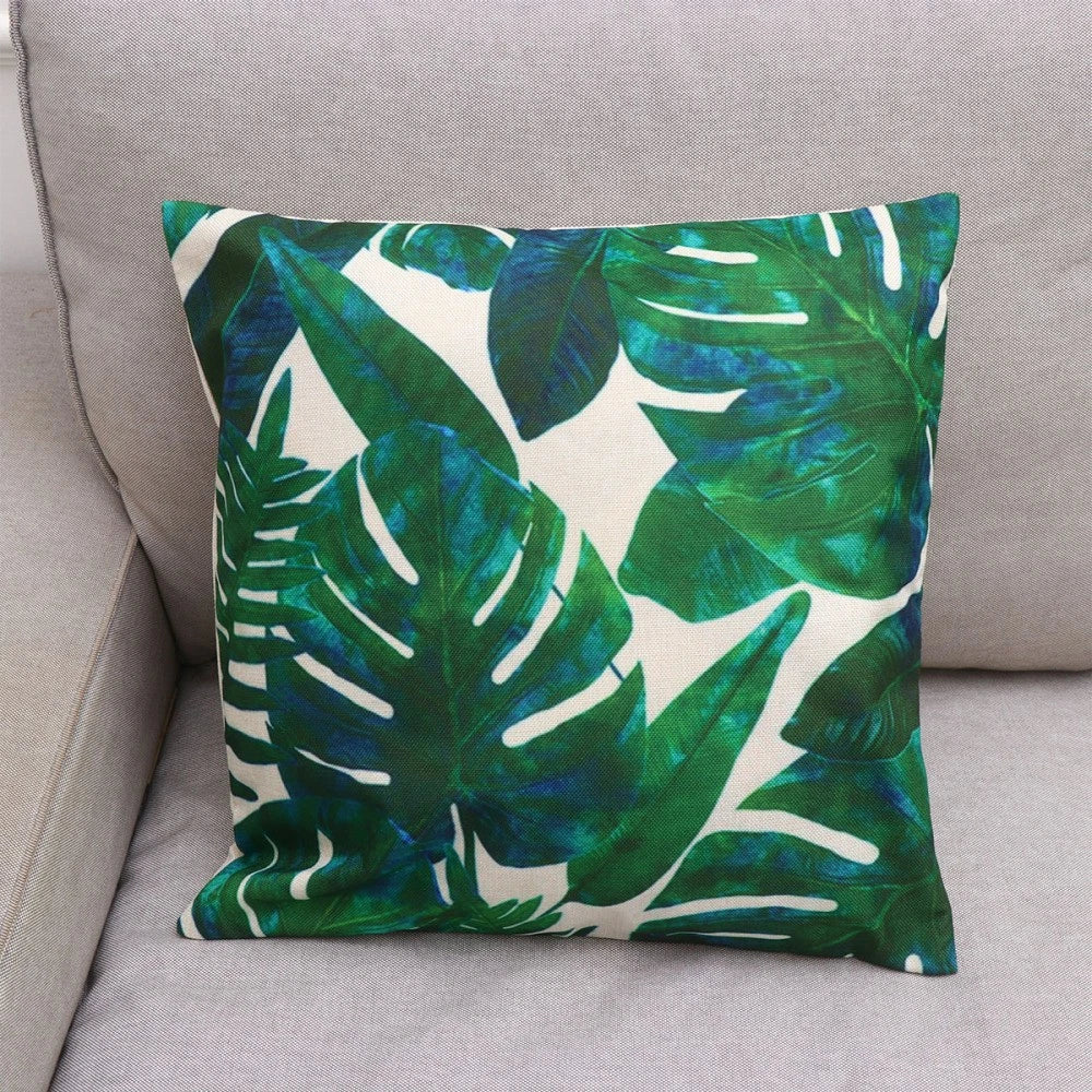 Linen Pillow Covers Sofa Lumbar Pillow Case Summer Vacation Cushion Cases
