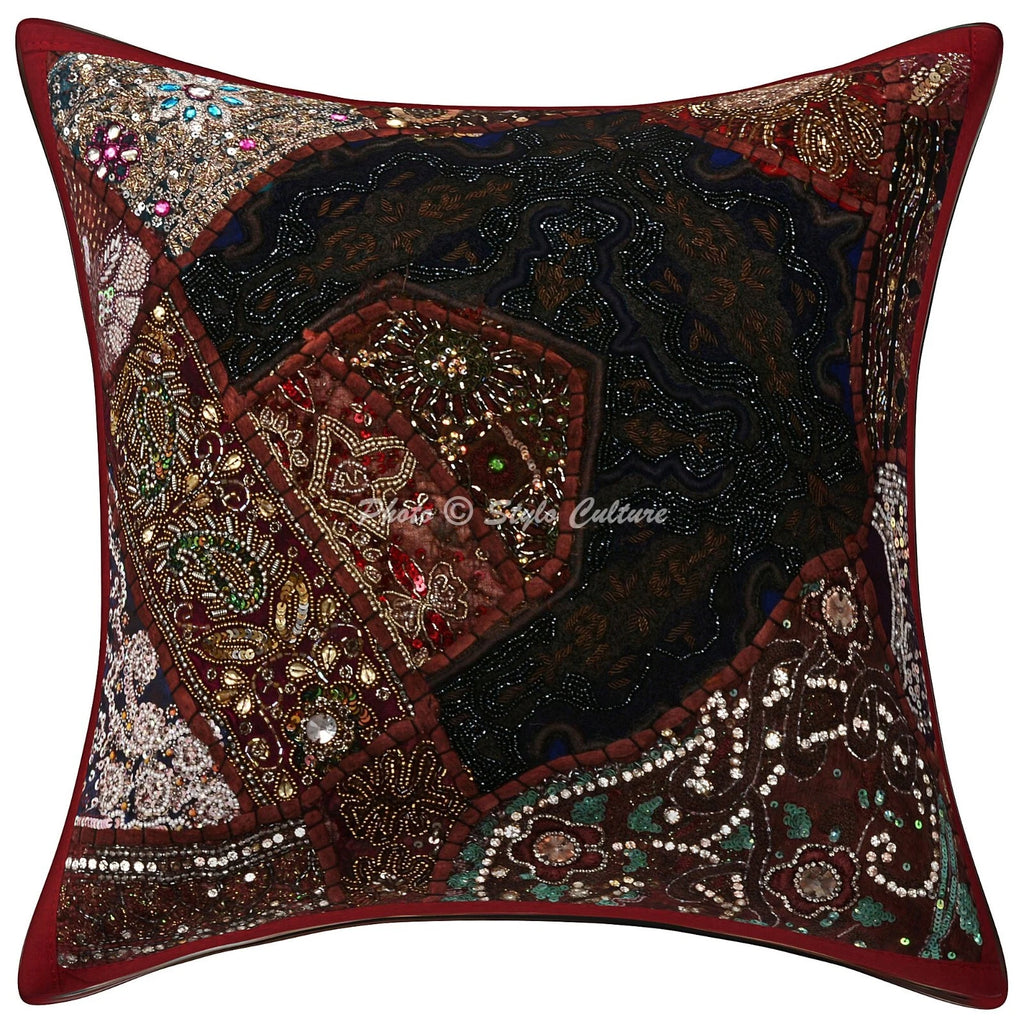 Beaded Handwoven Pillow Cases Floor Boho Home Sofa Art Car Boho Cushion Cover