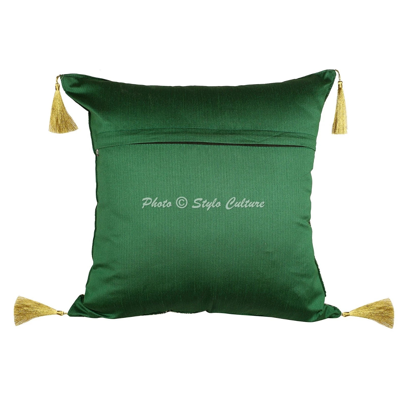 Handwoven Home Decor Cushion Elephant Brocade Jacquard Pillow Cover Case