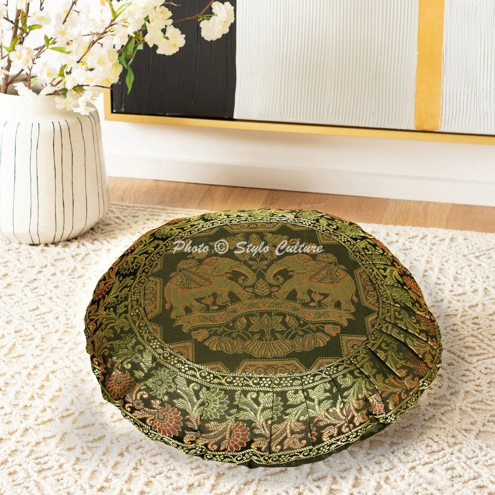 Brocade Jacquard Handwoven Pillow Cases Floor Bohemian Home Boho Cushion Cover
