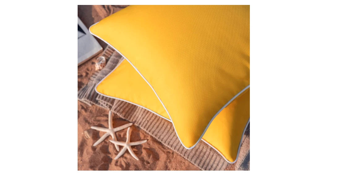 Outdoor Pillow Waterproof Covers Throw Cushion Case Decorative Couch Tent 2 Pack