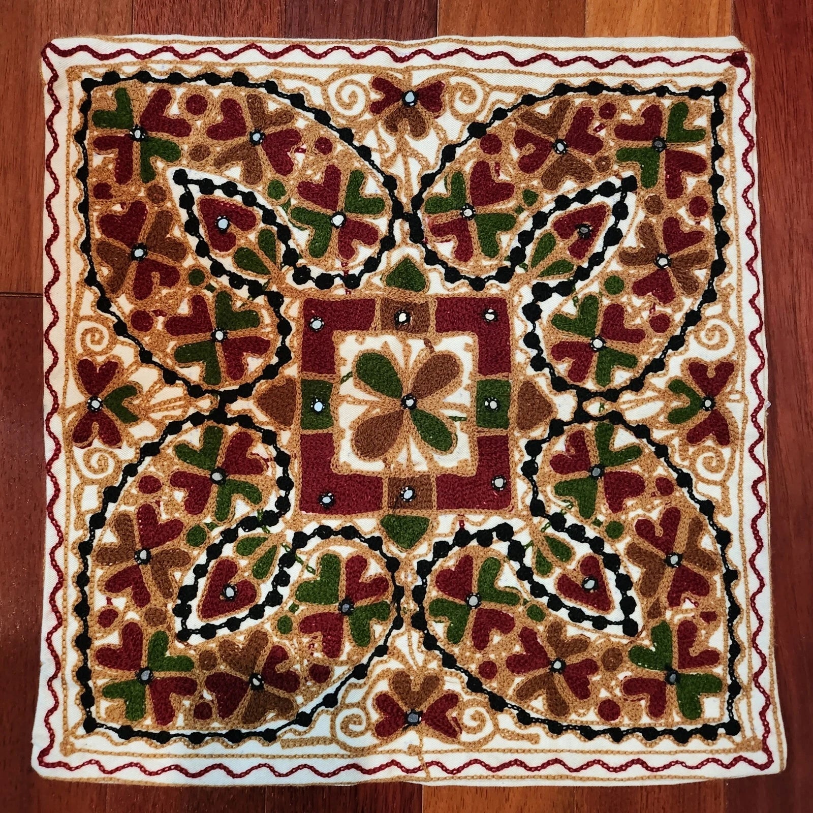 Embroidery Flower Hearts Square Bedding Sofa One Pillowcase Cushion Cover
