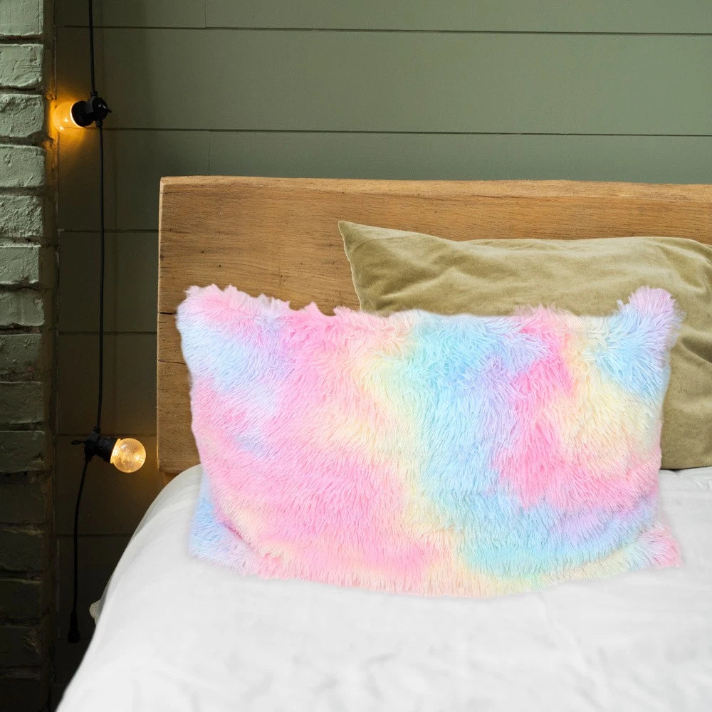 Plush Pillowcase Shaggy Fleece Cases Fluffy Cushion Cover Couch Covers