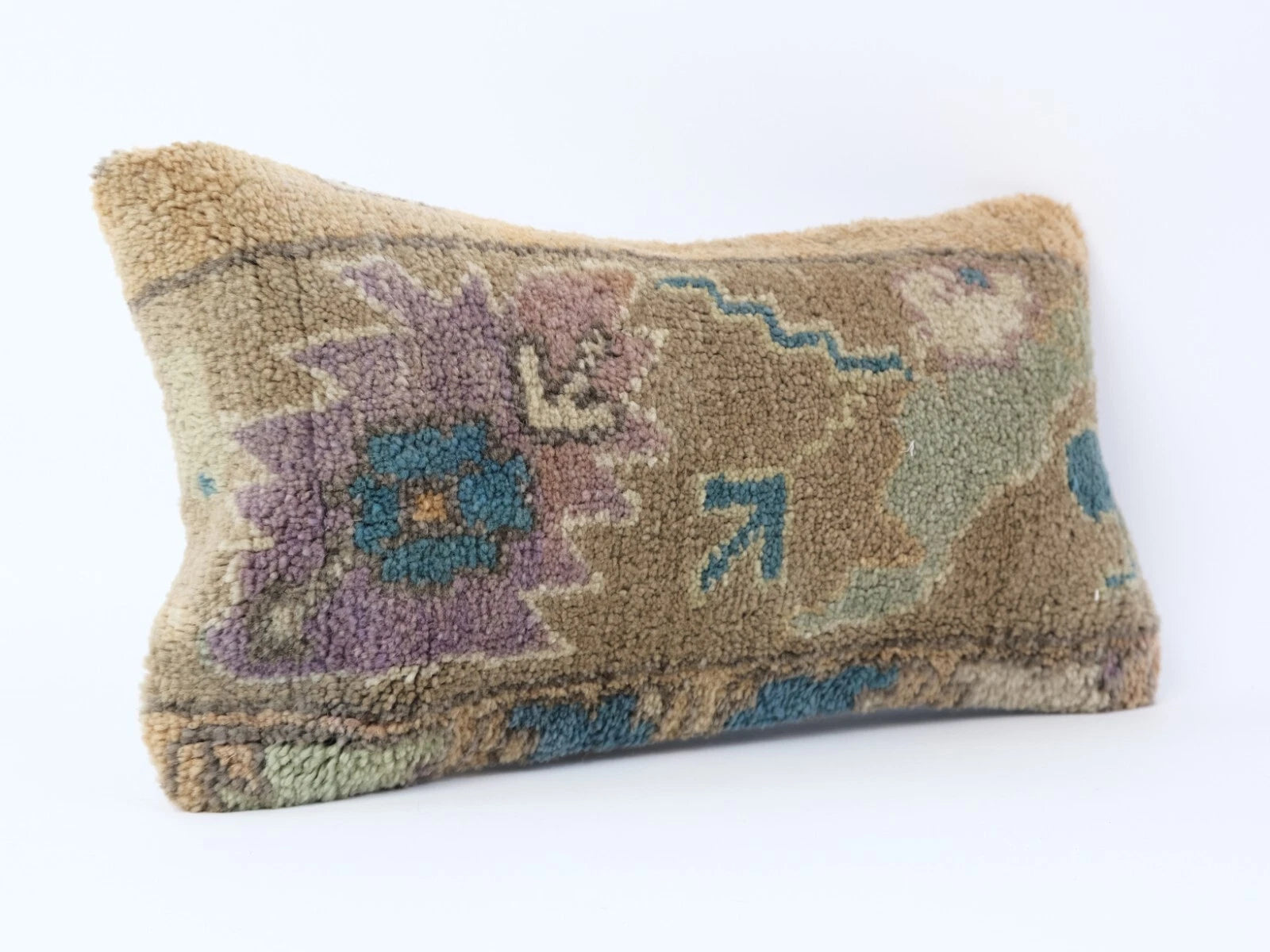 Anatolian Turkish Kilim Pillow, 10x20 Pillow Case, Decorative Pillow Cushion