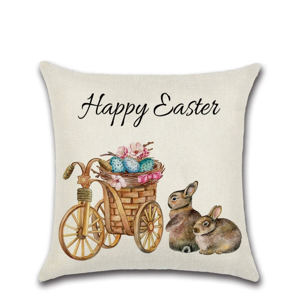 4 Pcs Square Cushion Cover Pillow Covers Couch Pillow Cases Bunny Cushion Covers