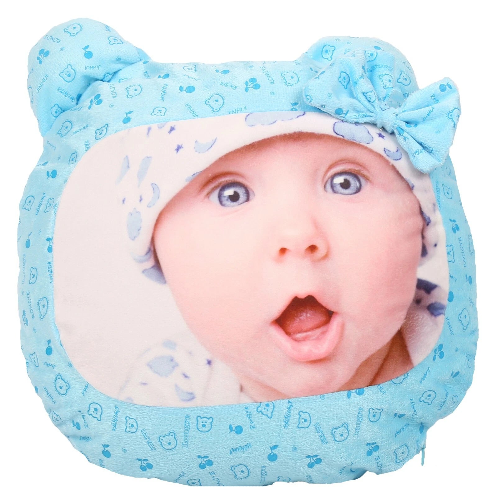 10Pcs Blue Bear Sublimation Blank Pillow Case Sofa Car Room Decor Cushion Cover