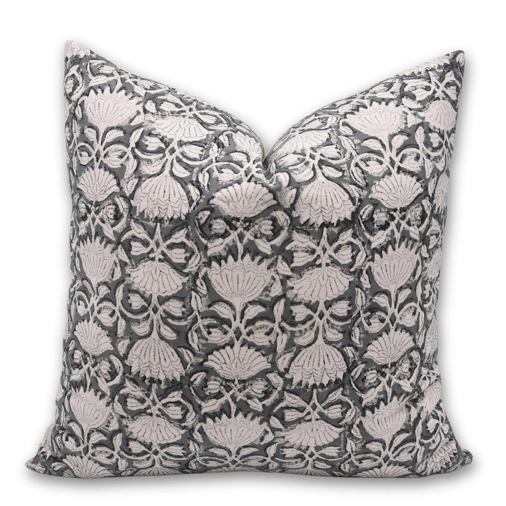 Block Print Duck Canvas Throw 22X22 Pillowcase Cushion Cover, Summer Season D...