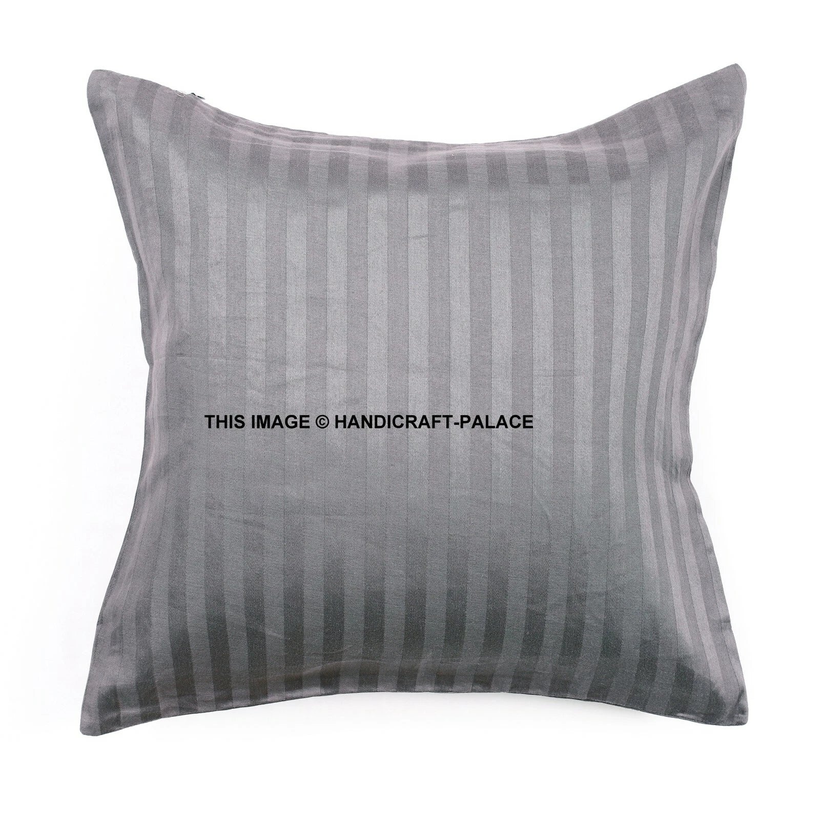 5 PC Satin Plain Solid Pillow Case Bed Sofa Waist Cushion Cover Throw Home Decor