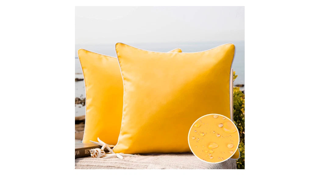 Outdoor Pillow Waterproof Covers Throw Cushion Case Decorative Couch Tent 2 Pack