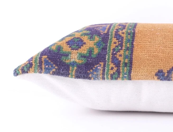 Anatolian Turkish Kilim Pillow, 16x24 Pillow Case, Decorative Pillow Cushion