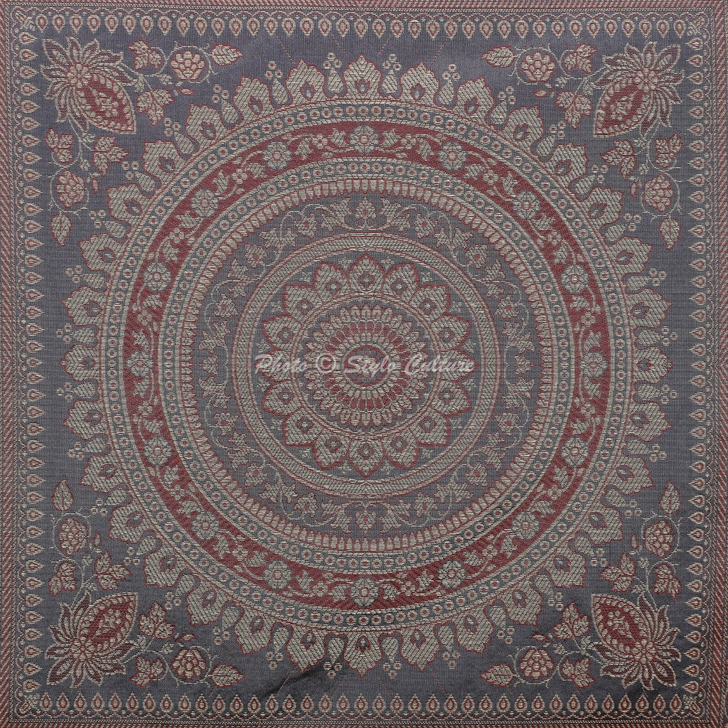 Brocade Jacquard Cushion Cover Ethnic Throw Pillow Case Hippie Gypsy Home Decor