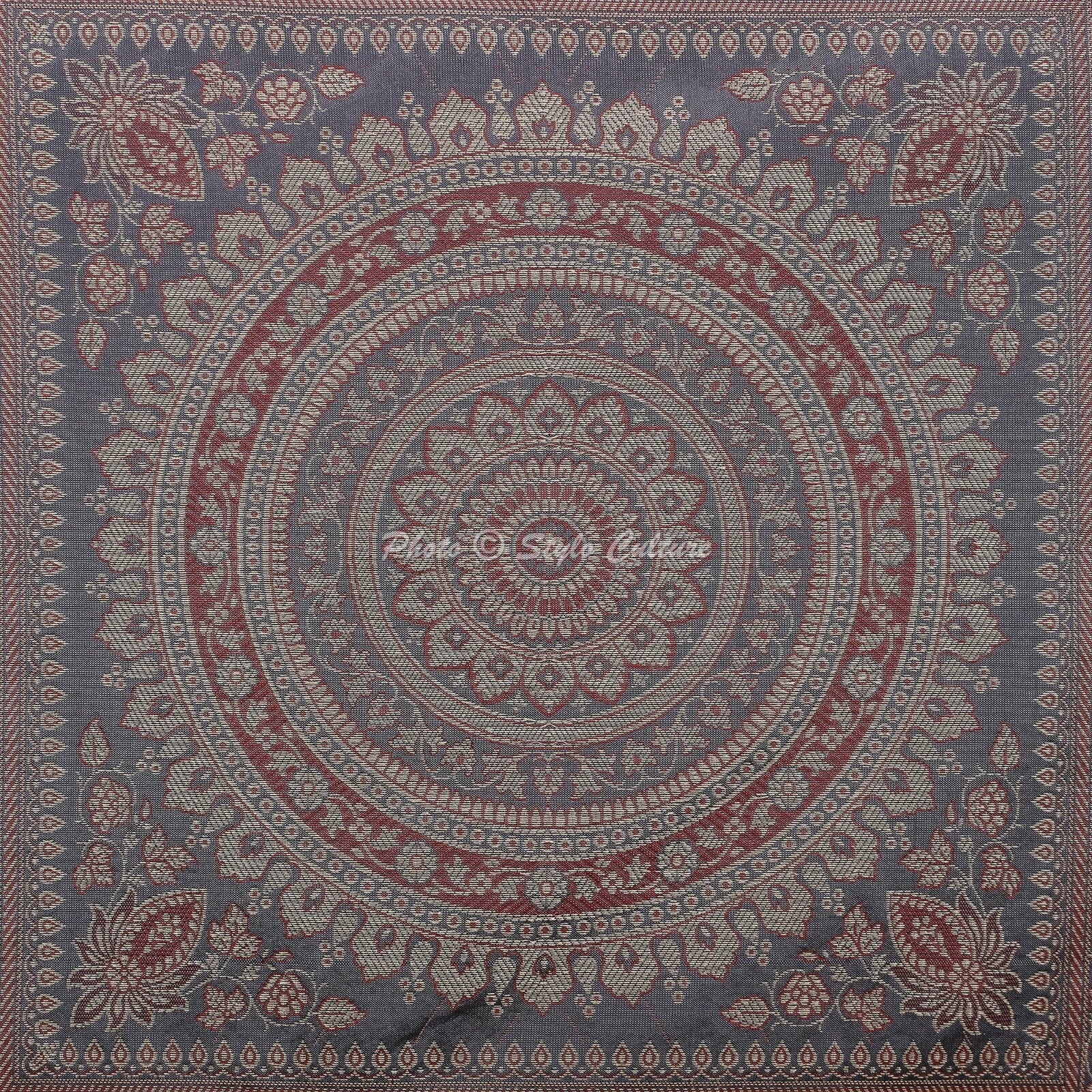 Brocade Jacquard Cushion Cover Ethnic Throw Pillow Case Hippie Gypsy Home Decor
