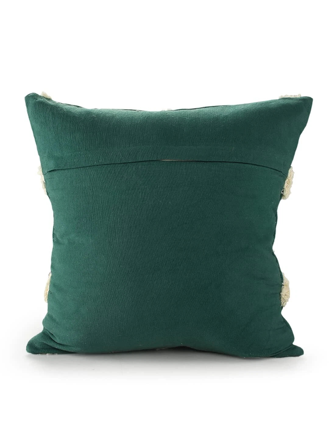 Cotton Cheer Tufted Cushion Cover For Sofa, Living Room Or Bed 18x18 inch, Green