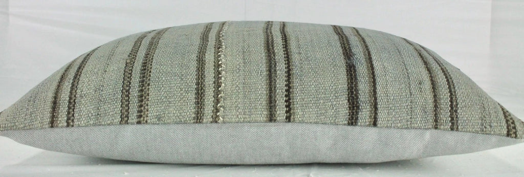 Decorative Turkish Kilim Lumbar Pillow Cover 16x23 Beige Brow Kilim Sofa Cushion