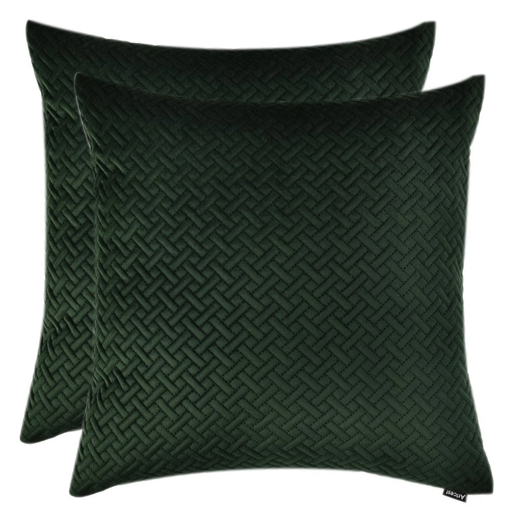 Artcest Set of 2, Decorative Velvet Bed Throw Pillow Case, Sofa Soft Quilted ...