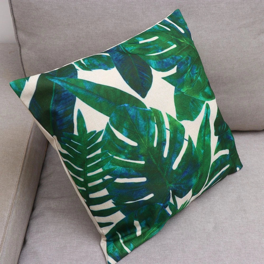 Linen Pillow Covers Sofa Lumbar Pillow Case Summer Vacation Cushion Cases