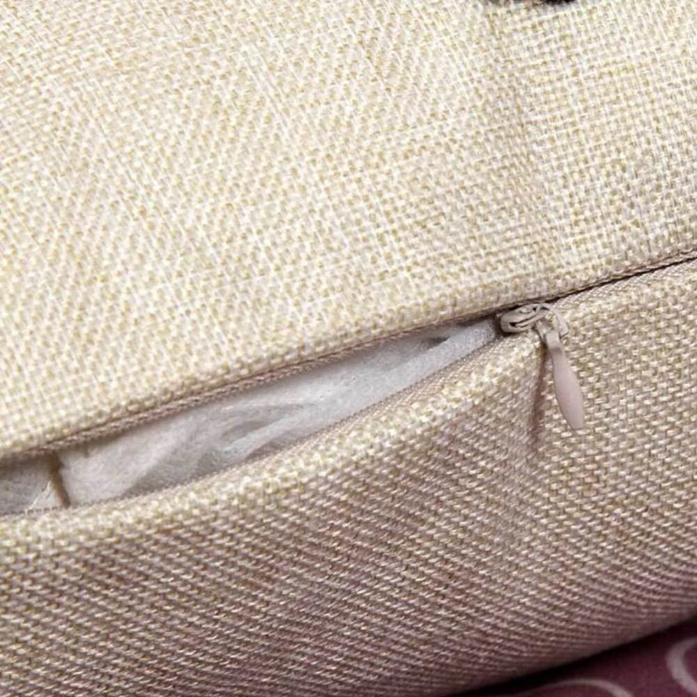 2 Pcs Leaf Pillow Cover Cushion Autumn Linen Sofa Pillowcase Square