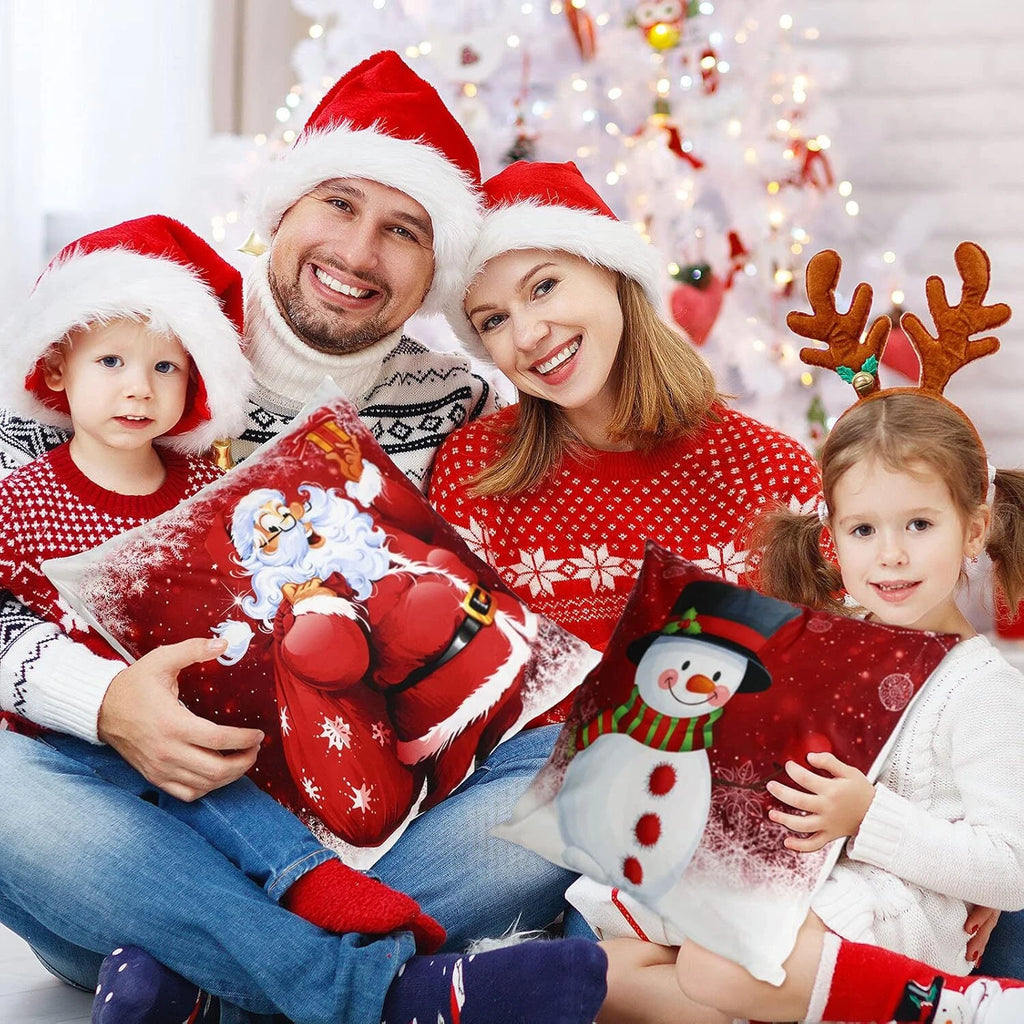 1PC Christmas Pillow Cover 45x45cm Holiday Decoration Throw Case for Sofa Couch