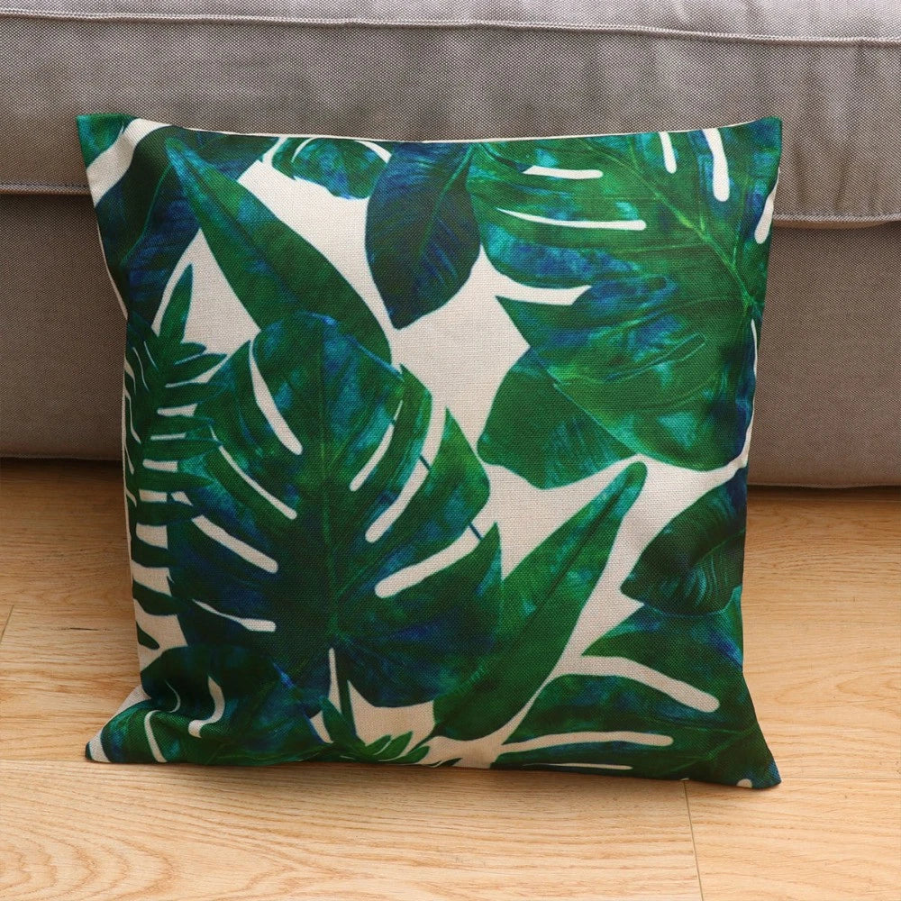 Linen Pillow Covers Sofa Lumbar Pillow Case Summer Vacation Cushion Cases