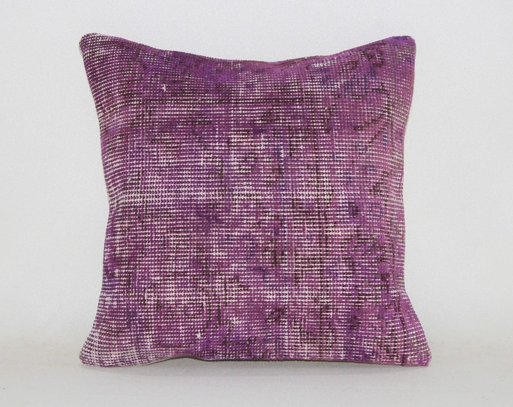 Hand Woven Kilim Rug Pillow Case 16" Vintage Handmade Jute Throw Cushion Cover