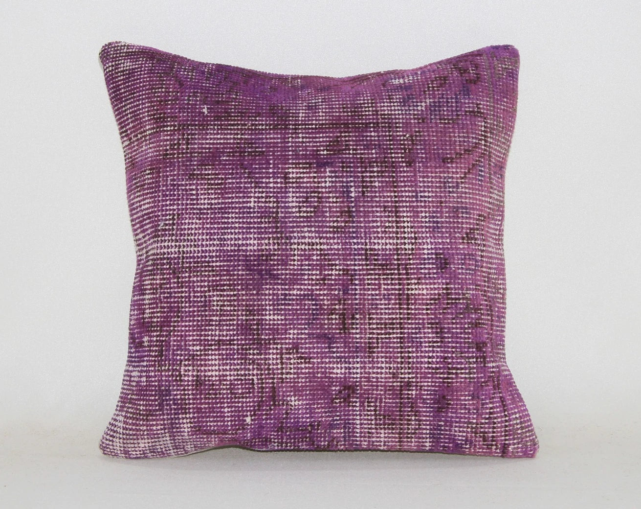 Hand Woven Kilim Rug Pillow Case 16" Vintage Handmade Jute Throw Cushion Cover