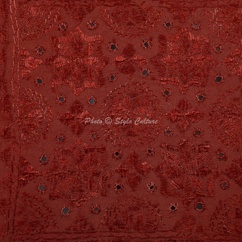 Cushion Cover Pillow Case Embroidered Indian Traditional Throw Decor Art Yoga