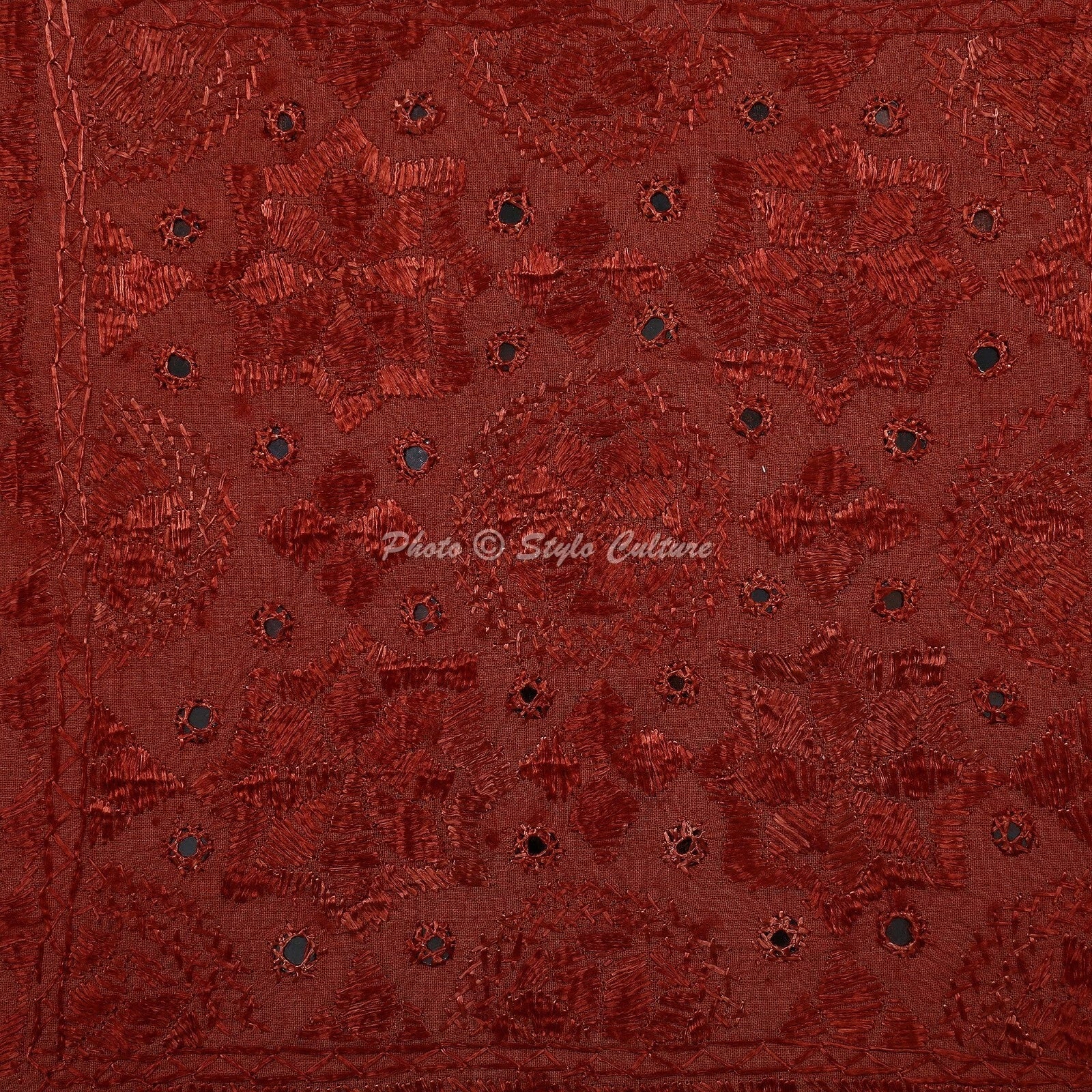 Cushion Cover Pillow Case Embroidered Indian Traditional Throw Decor Art Yoga