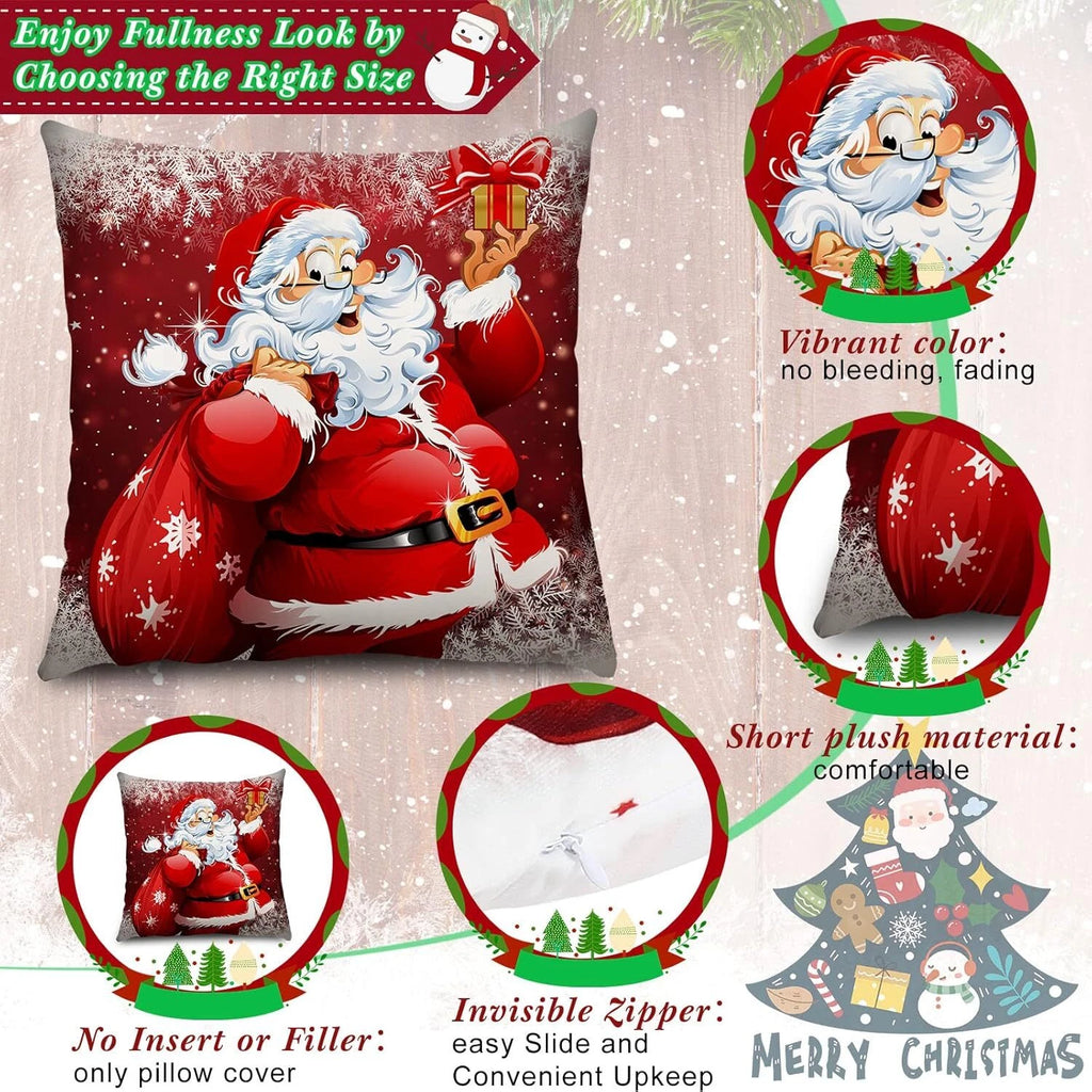 1PC Christmas Pillow Cover 45x45cm Holiday Decoration Throw Case for Sofa Couch