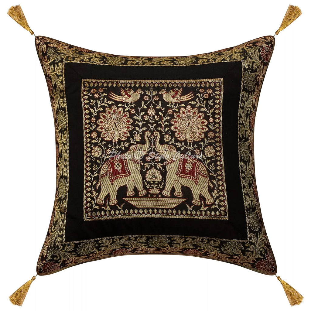 Brocade Jacquard Handwoven Pillow Cases Floor Home Art Car Boho Cushion Cover