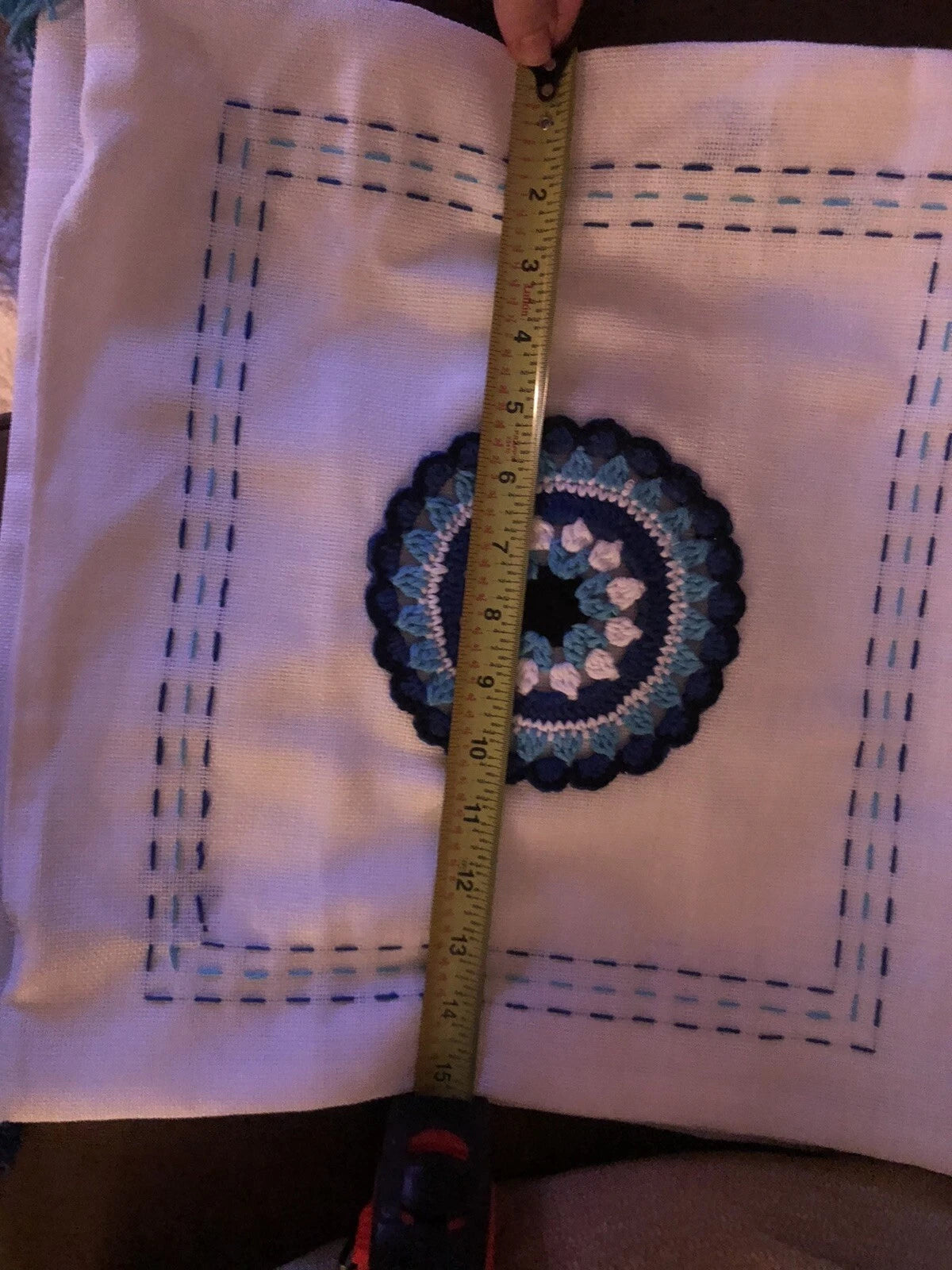 Pillow Cover Handmade Crochet Cotton Cushion Case Sofa Bed Decor-evil Eye Pillow