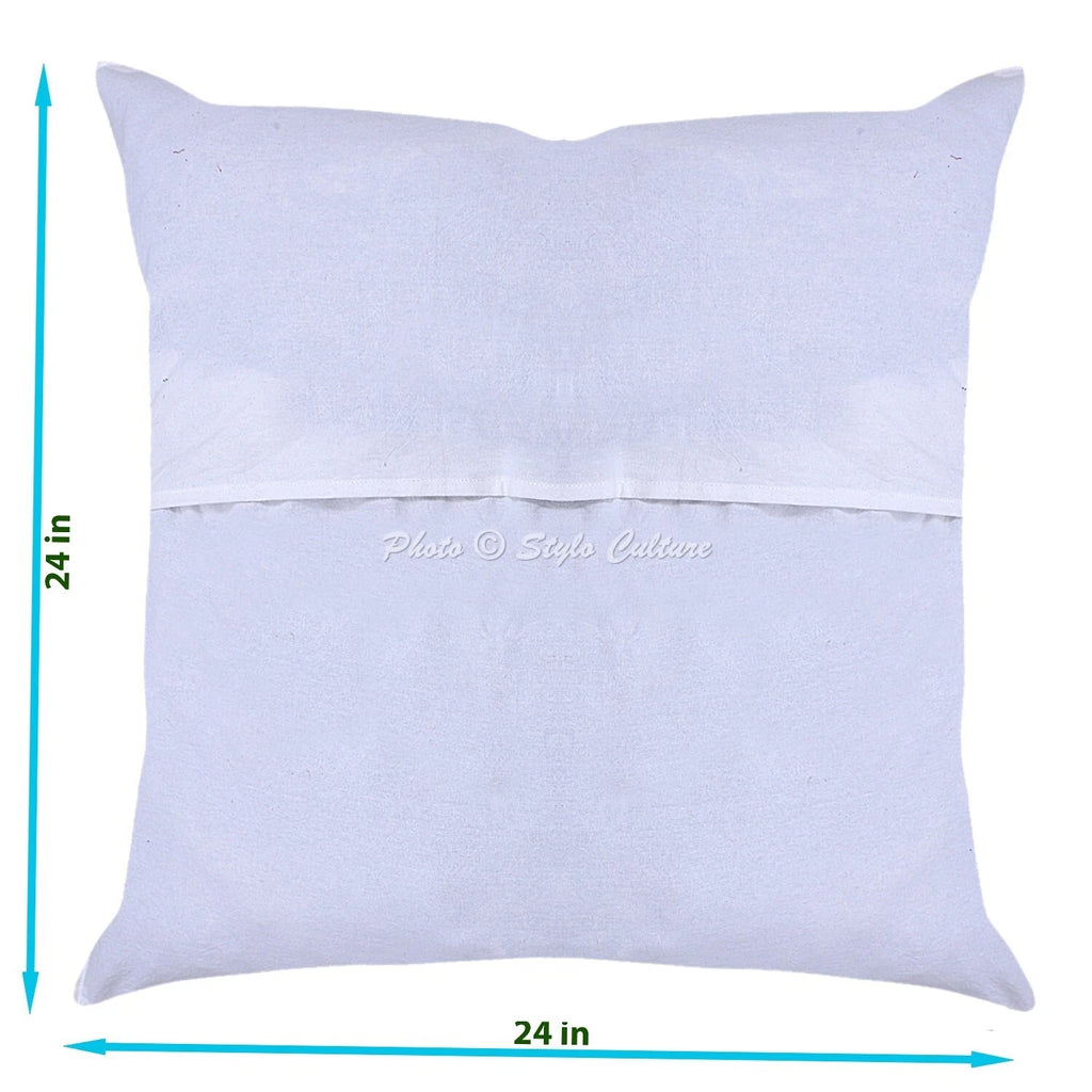 Embroidered Cushion Cover Ethnic Throw Pillow Case Hippie Gypsy Home Decor