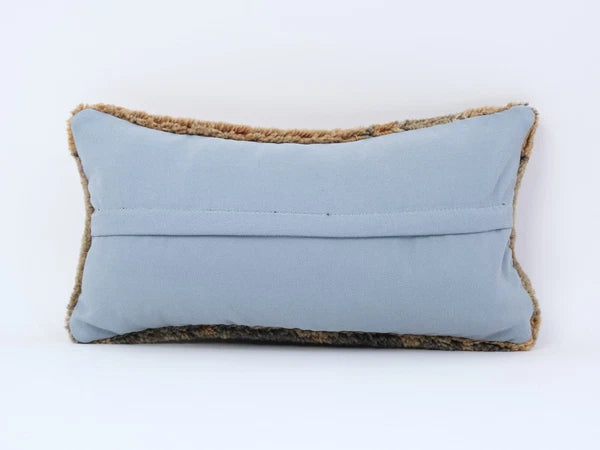Anatolian Turkish Kilim Pillow, 10x20 Pillow Case, Decorative Pillow Cushion