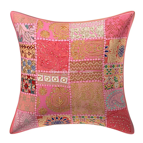 Ethnic Cushion Cover Handmade Vintage 18 x 18 in Hippie Sofa Car Pillow Case